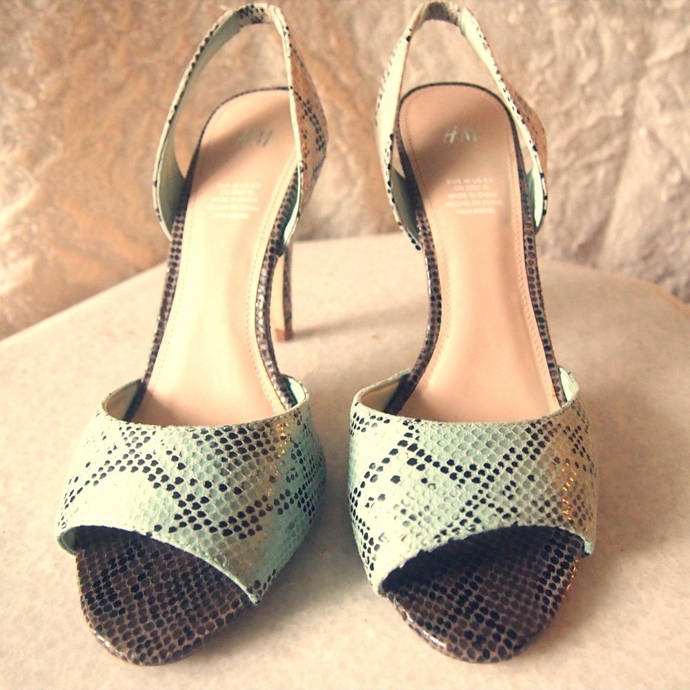 H & M Faux Snakeskin Pumps